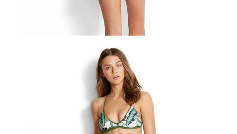 Sexy Green Leaf Pattern Decorated Bikini,Bikini Sets