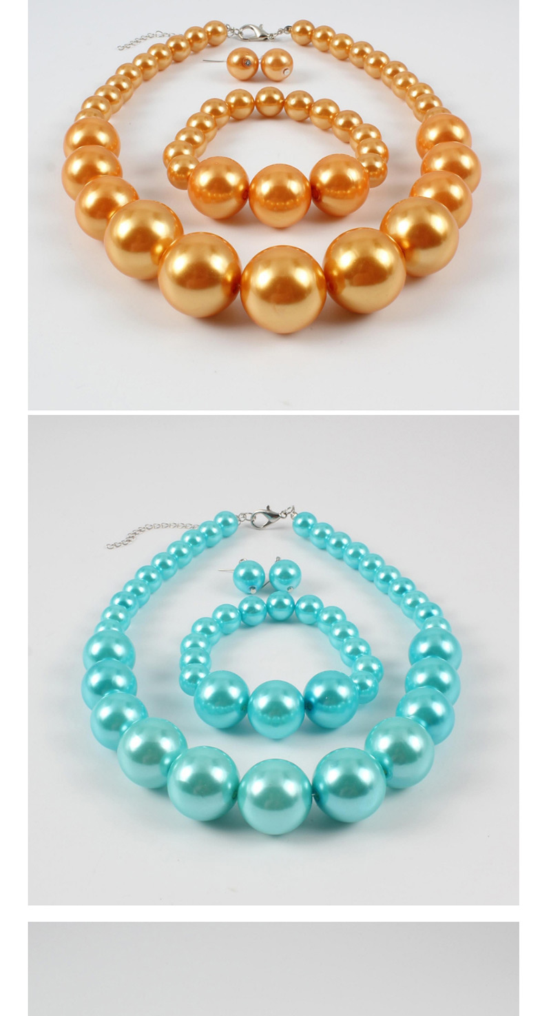 Elegant Coffee Full Pearls Design Pure Color Jewelry Sets,Jewelry Sets