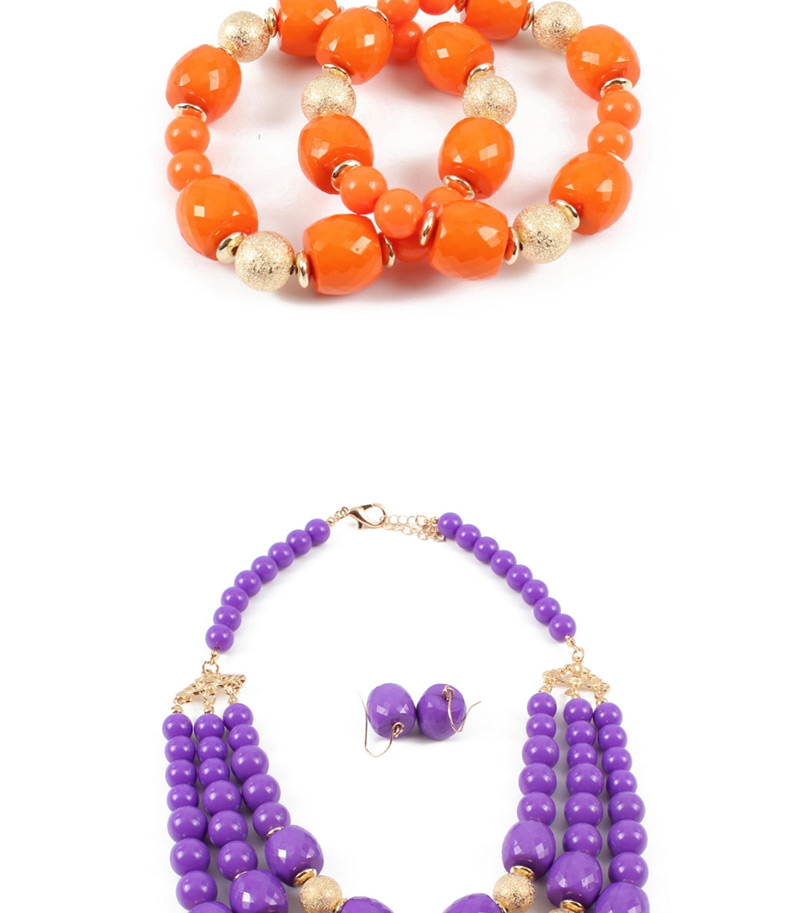 Elegant Orange Multi-layer Design Simple Jewelry Sets,Jewelry Sets