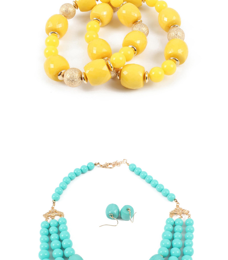 Elegant Yellow Multi-layer Design Simple Jewelry Sets,Jewelry Sets
