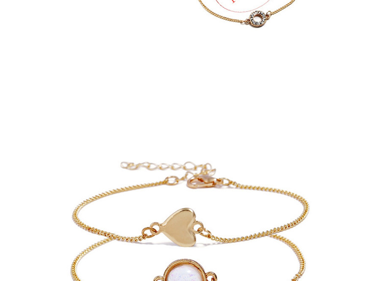 Fashion Gold Color Letter Love Decorated Bracelet(5pcs),Bracelets Set