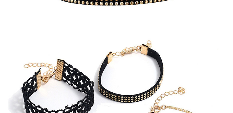 Fashion Black Moon&leaf Decorated Hollow Out Bracelet(5pcs),Fashion Bracelets