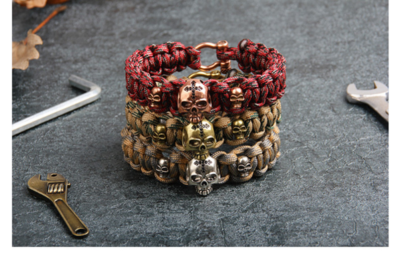 Trendy Khaki Skulls Shape Decorated Bracelet,Fashion Bracelets