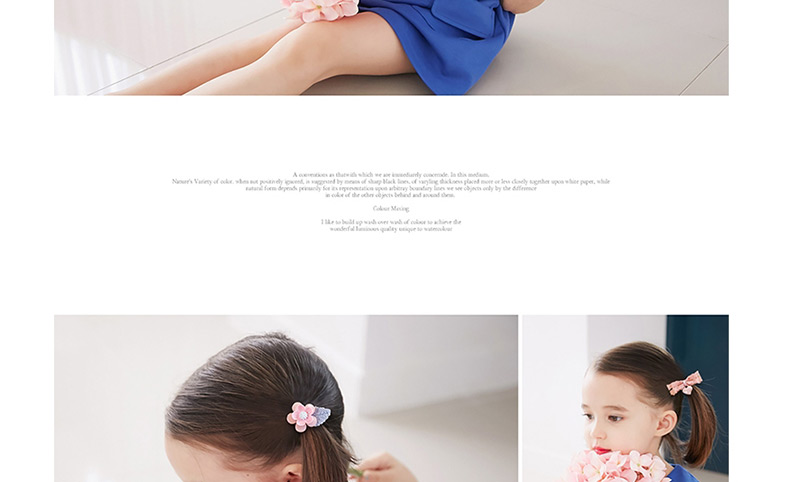 Lovely Light Blue+yellow Flower&bowknot Decorated Child Hair Band(1pc),Kids Accessories