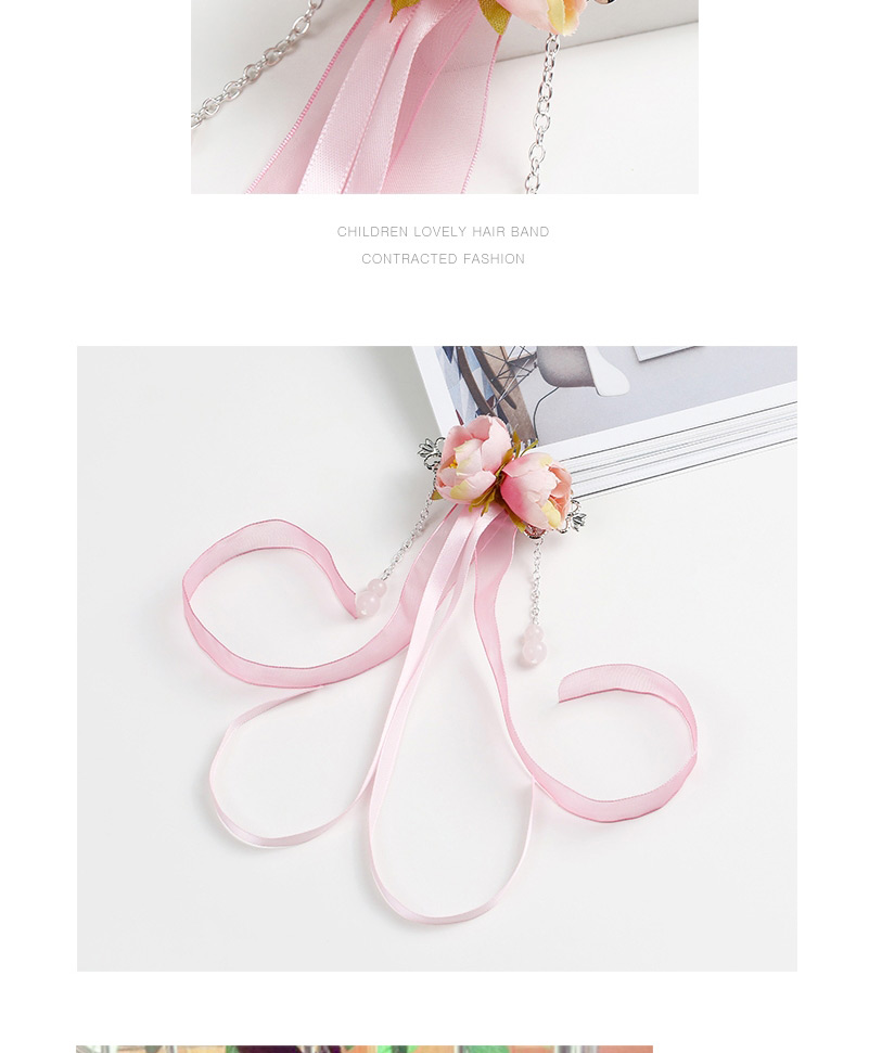 Lovely Light Pink Tassel&flowers Decorated Child Hair Clip,Kids Accessories