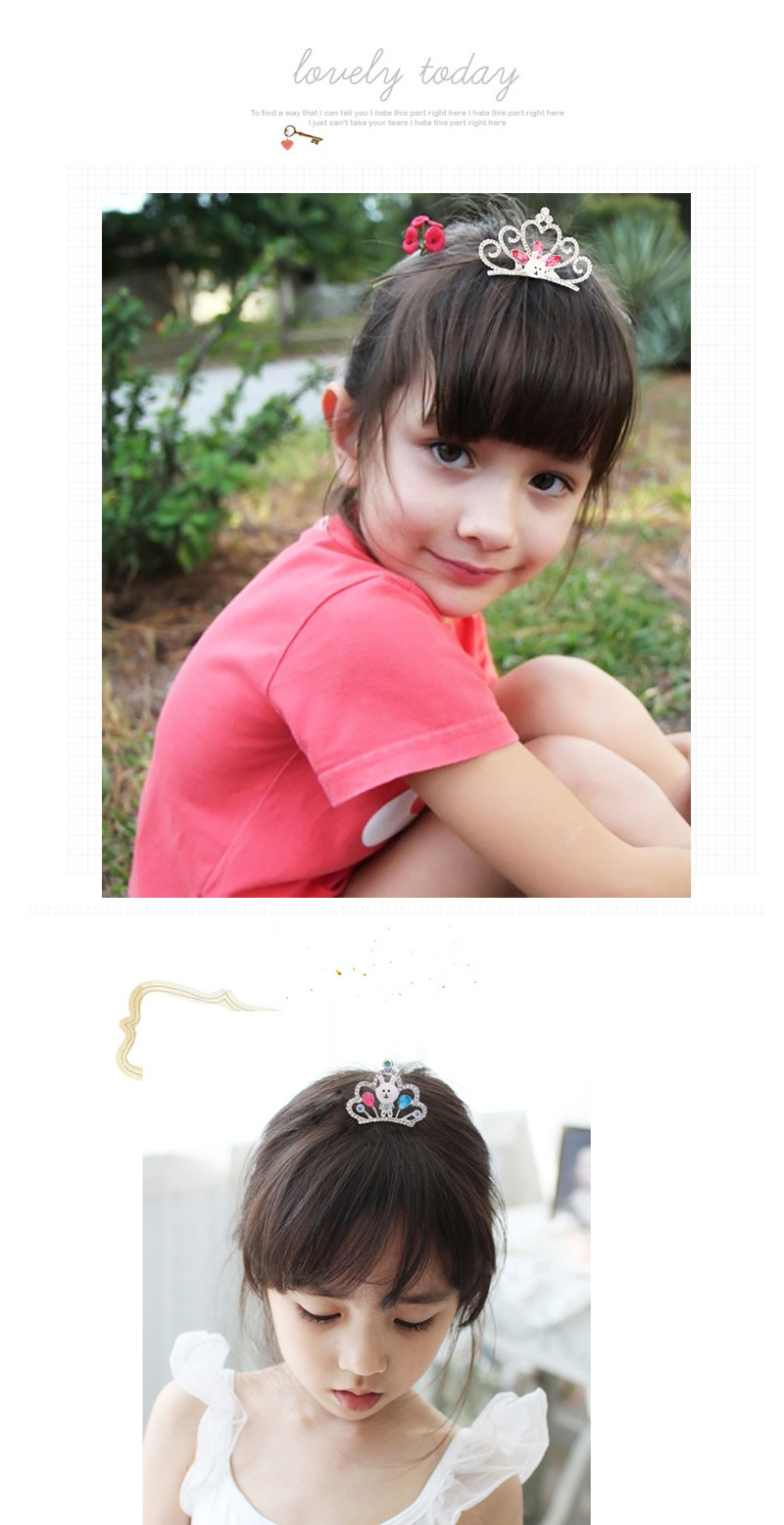 Lovely Pink Crown Shape Design Child Hair Hoop(small),Kids Accessories