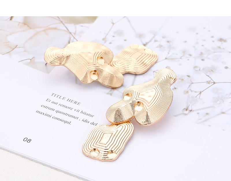 Fashion Gold Color Pure Color Design Irregular Shape Earrings,Drop Earrings