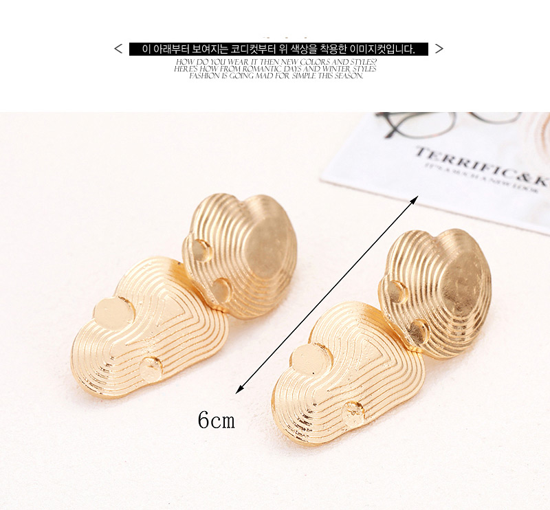 Fashion Gold Color Irregular Shape Design Pure Color Earrings,Drop Earrings