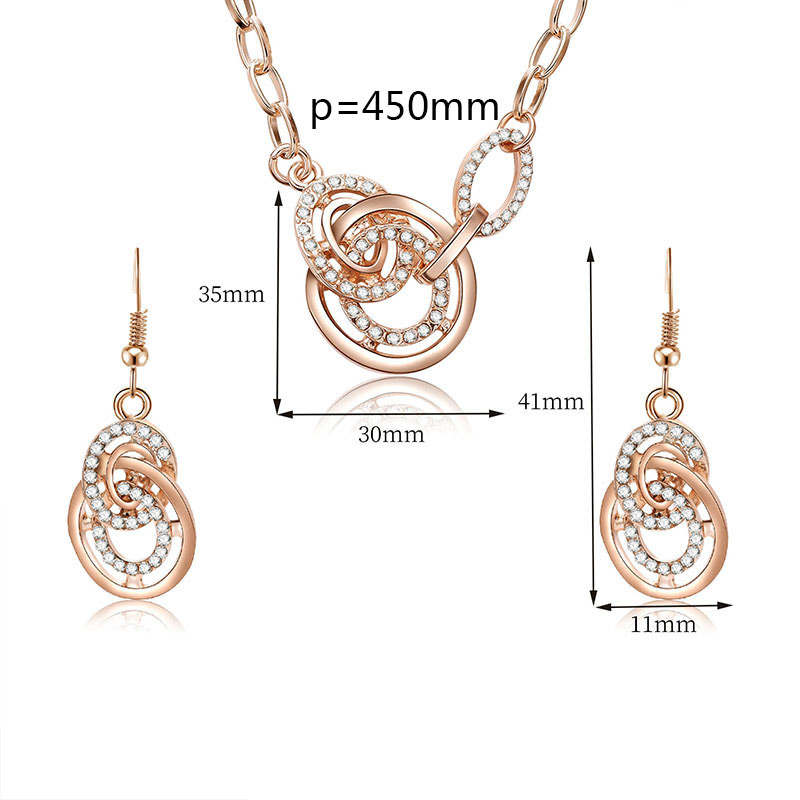 Fashion Gold Color Hollow Out Round Shape Design Jewelry Sets,Jewelry Sets