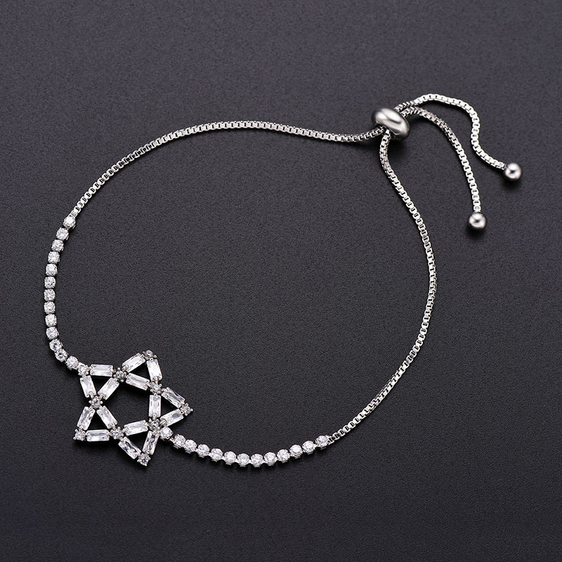 Fashion Silver Color Star Shape Decorated Pure Color Bracelet,Bracelets