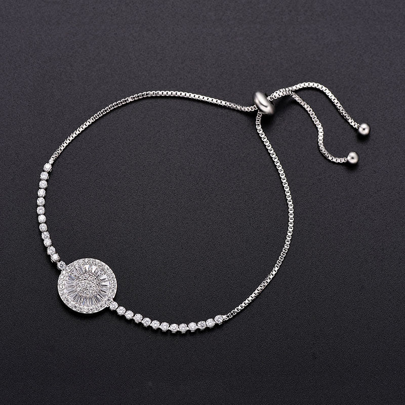 Fashion Silver Color Wheel Shape Decorated Simple Bracelet,Bracelets