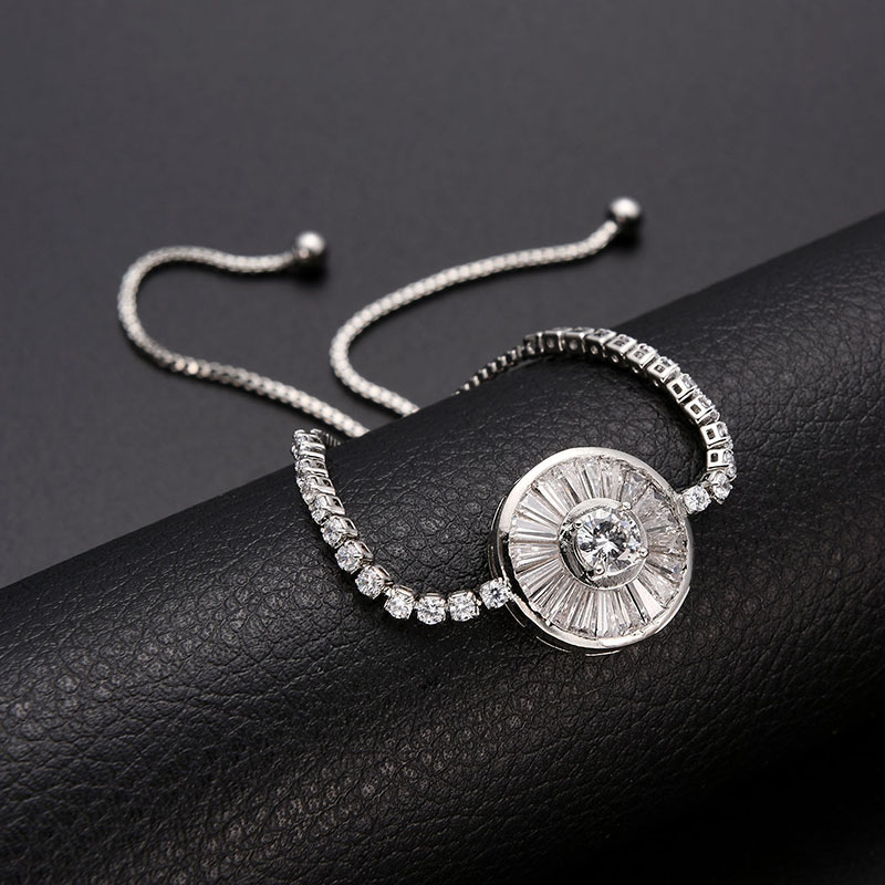 Fashion Silver Color Round Shape Decorated Pure Color Bracelet,Bracelets