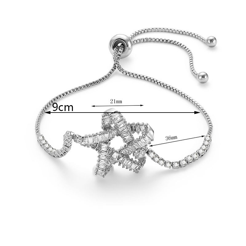 Fashion Silver Color Full Diamond Design Star Shape Bracelet,Bracelets