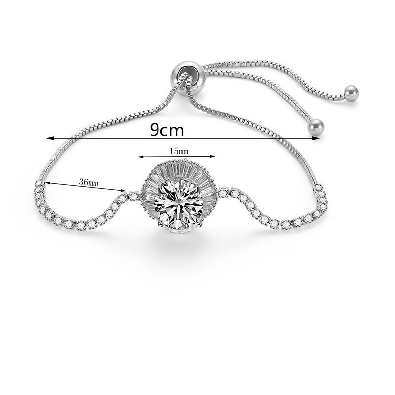 Fashion Silver Color Round Shape Decorated Simple Bracelet,Bracelets