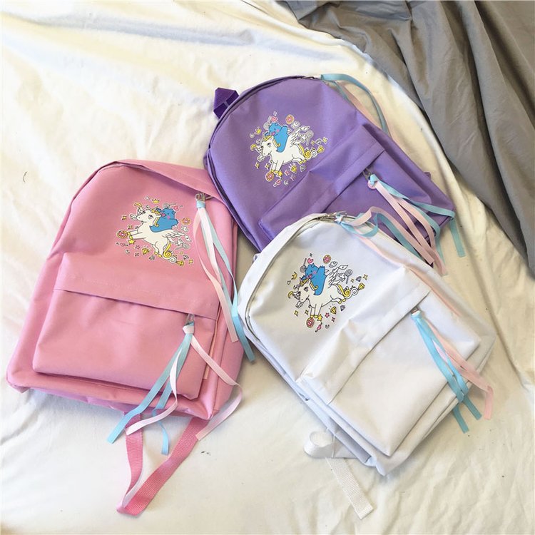 Lovely Purple Unicorn Pattern Decorated Backpack,Backpack