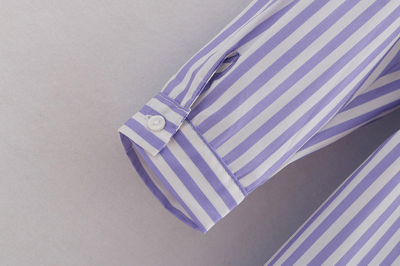 Fashion Blue+white Stripe Pattern Design Simple Dress,Long Dress