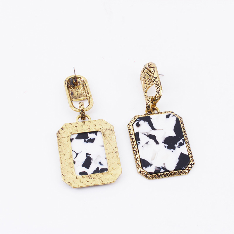 Elegant Antique Gold Square Shape Design Simple Earrings,Drop Earrings
