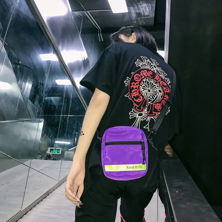 Fashion Black Letter Pattern Decorated Hip-hop Bag,Shoulder bags