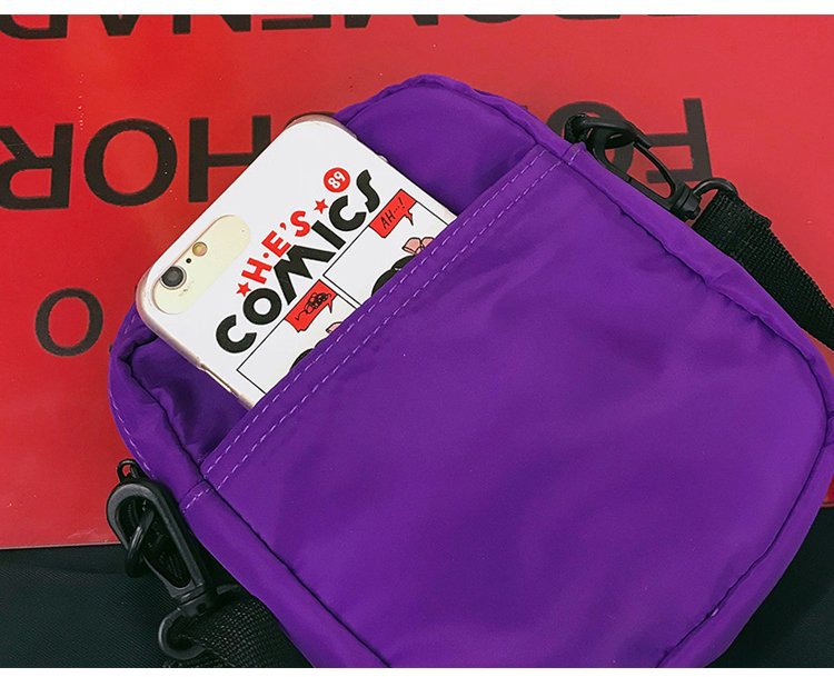 Fashion Purple Letter Pattern Decorated Hip-hop Bag,Shoulder bags