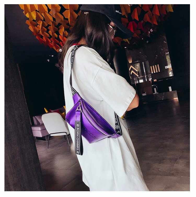 Fashion Purple Pure Color Decorated Hip-hop Bag,Shoulder bags