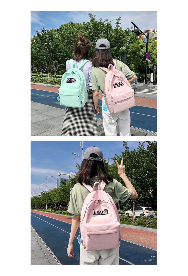 Lovely Pink Love Pattern Decorated Backpack,Backpack