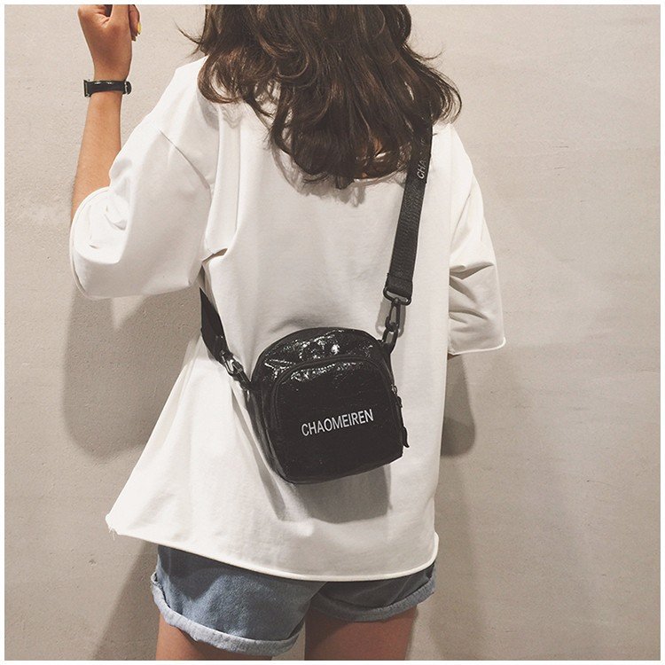 Fashion Black Pure Color Decorated Disco Bag,Shoulder bags