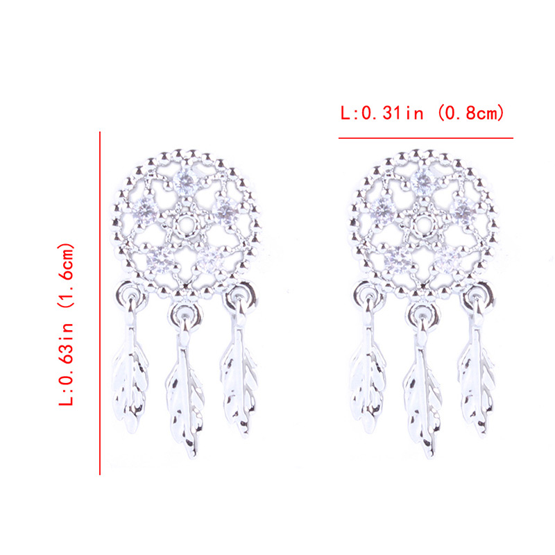 Fashion Silver Color Dreamcatcher Shape Design Earrings,Drop Earrings