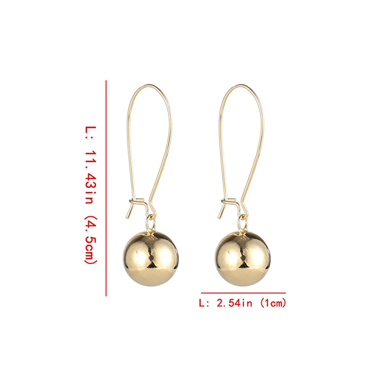 Fashion Gold Color Balls Decorated Pure Color Earrings,Drop Earrings