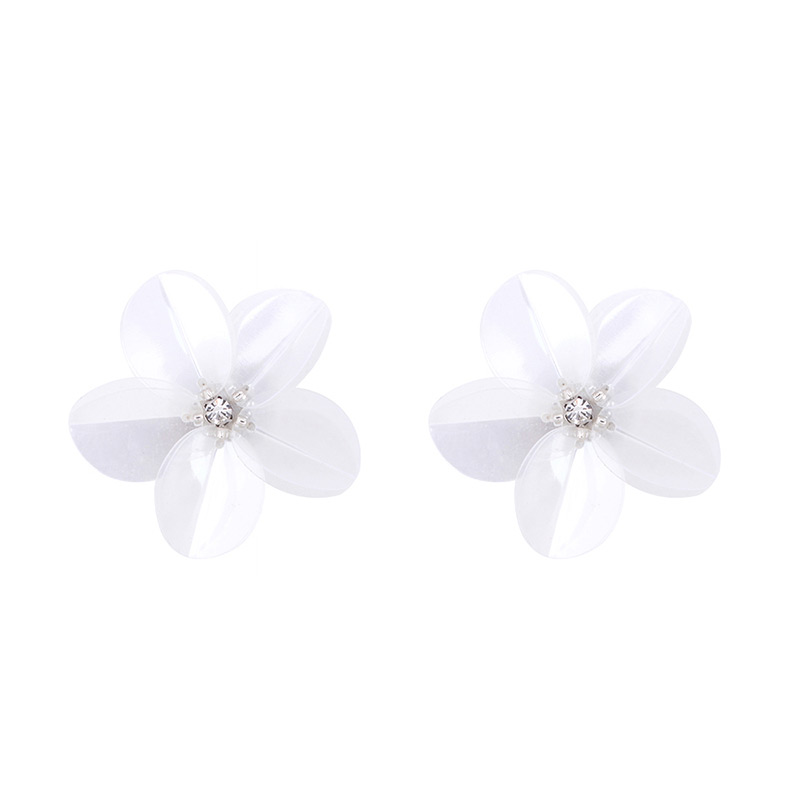 Fashion Multi-color Flowers Decorated Color Mathcing Earrings,Stud Earrings