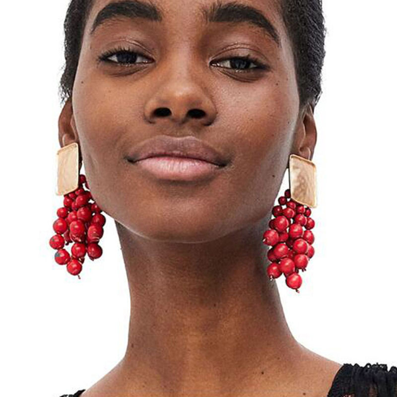 Fashion Black Pure Color Design Tassel Earrings,Drop Earrings