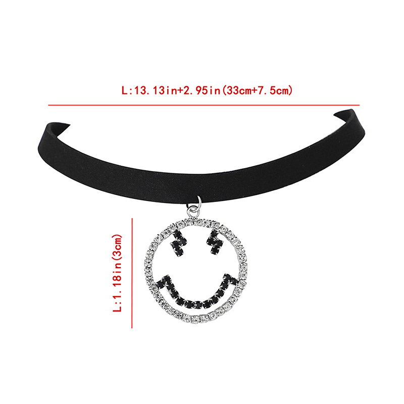 Fashion Silver Color Smiling Face Decorated Simple Choker,Pendants