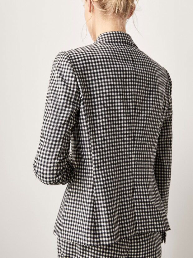 Fashion Wool Grids Pattern Decorated Coat,Coat-Jacket
