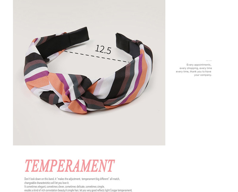 Sweet Multi-color Stripe Pattern Decorated Hair Hoop,Head Band