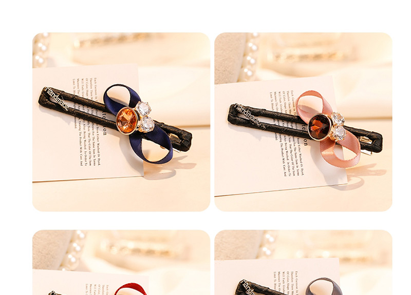 Sweet Black Bowknot&diamond Decorated Hairpin,Hairpins