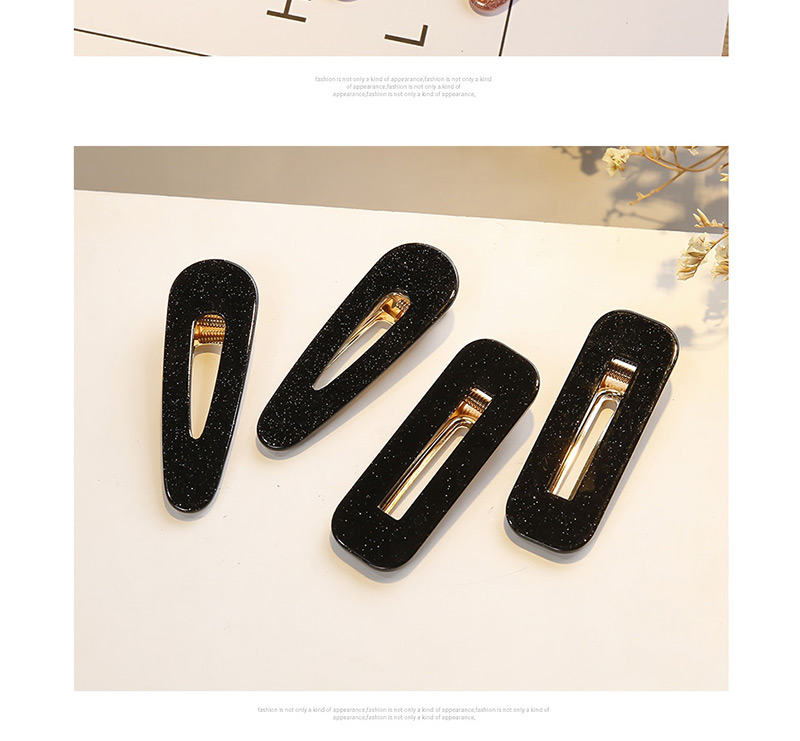 Sweet Black Pure Color Decorated Hair Clip(1pairs),Hairpins