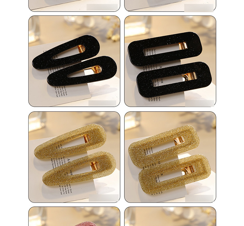 Sweet Yellow Square Shape Design Hair Clip(1pairs),Hairpins