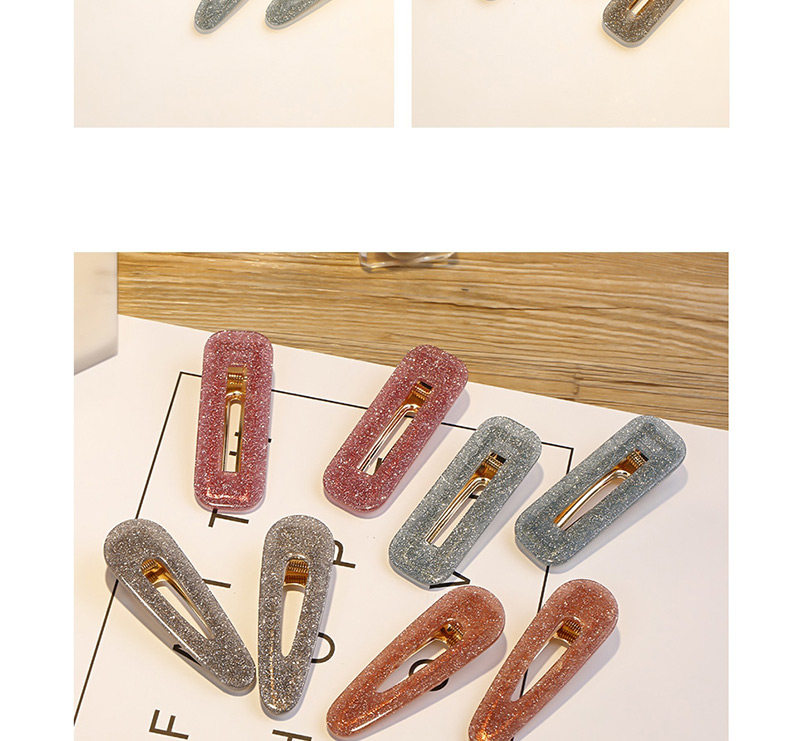 Sweet Pink Square Shape Design Hair Clip(1pairs),Hairpins