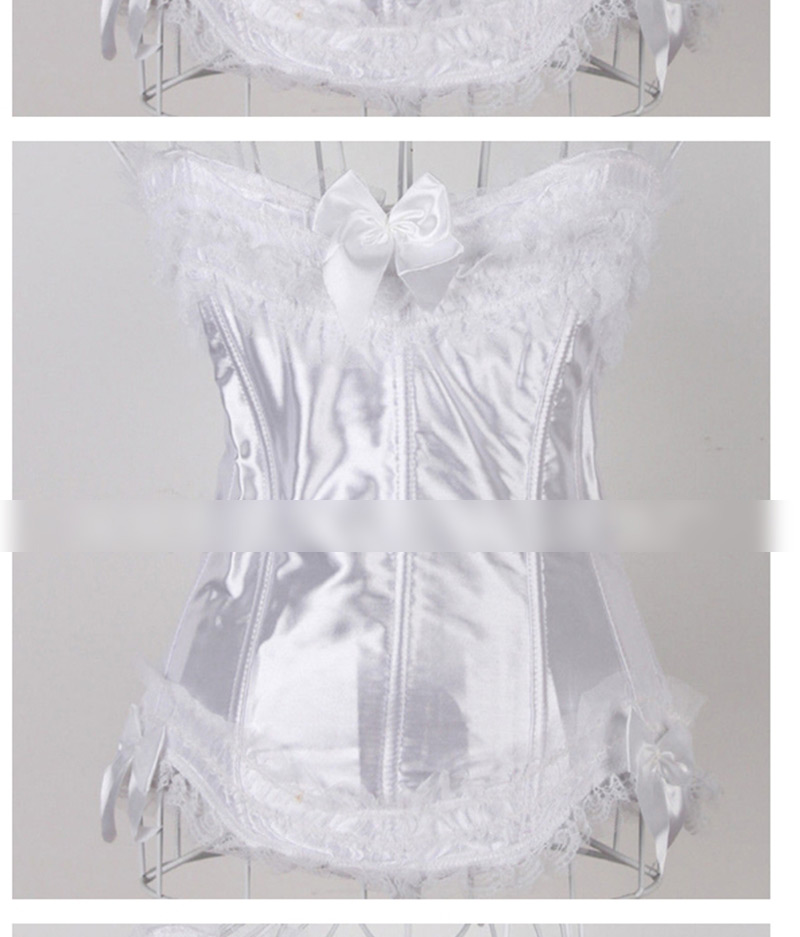 Sexy White Lace Decorated Pure Color Corset,Tank Tops & Camis