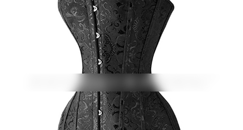 Sexy Black Flowers Pattern Decorated Corset,Shapewear