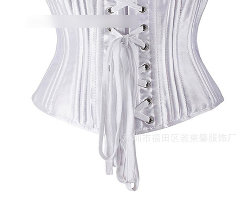 Sexy White Buttons Decorated Pure Color Corset,Shapewear