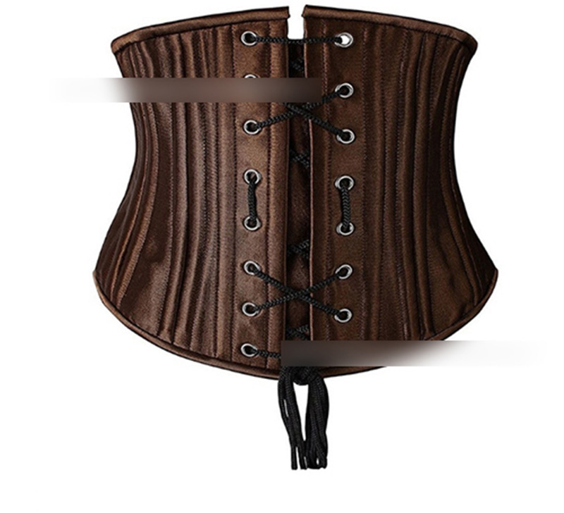 Sexy Brown Buttons Decorated Pure Color Corset,Shapewear