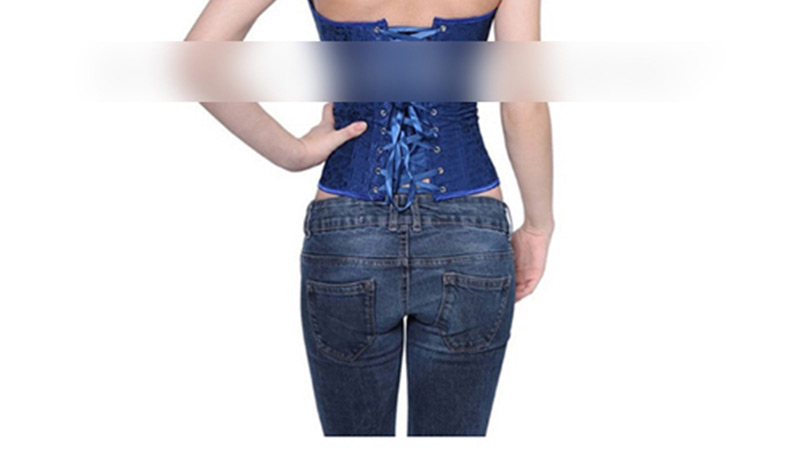 Sexy Blue Flower Pattern Design Pure Color Corset,Tank Tops & Camis