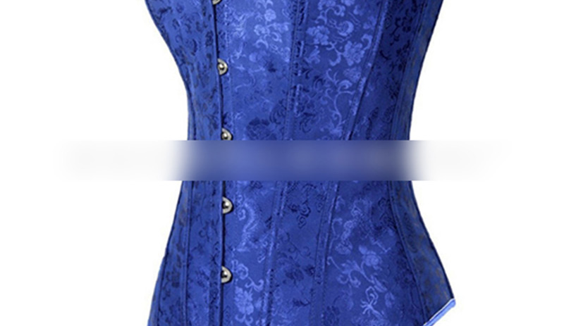 Sexy Blue Flower Pattern Design Pure Color Corset,Tank Tops & Camis