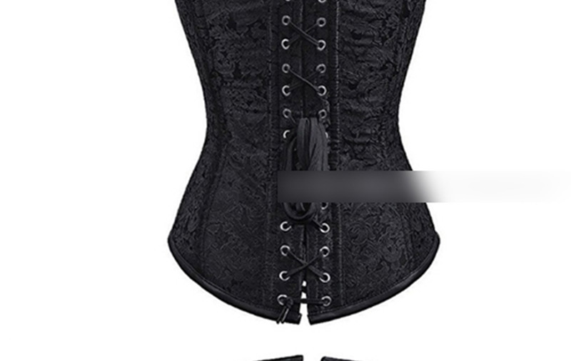 Sexy Black Double Buttons Design Sleeveless Corset,Shapewear