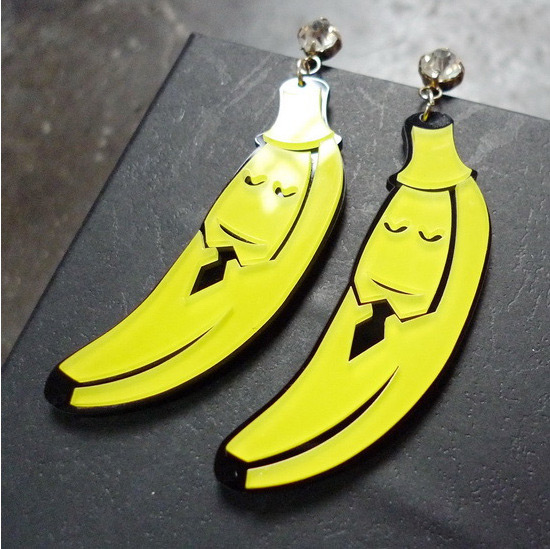 Fashion Yellow Bananas Shape Decorated Necklace,Pendants