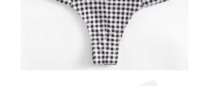 Sexy Black+white Color Matching Design Grid Pattern Bikini,Bikini Sets