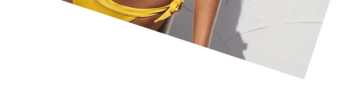 Sexy Yellow Pure Color Design Split Bikini,Bikini Sets