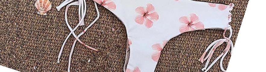 Sexy White Flowers Pattern Decorated Bikini,Bikini Sets