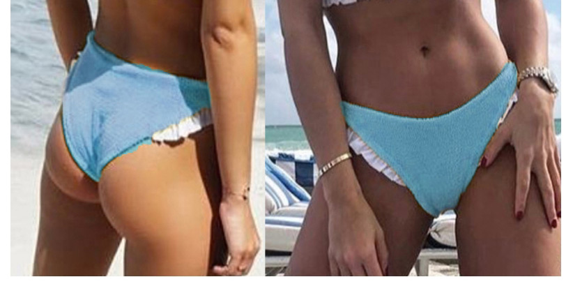 Sexy Blue Strapless Design Split Bikini,Bikini Sets