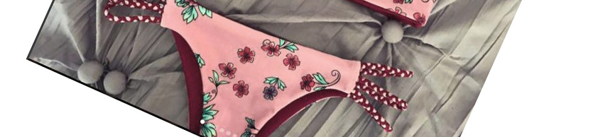 Sexy Pink Flowers Pattern Decorated Bikini,Bikini Sets